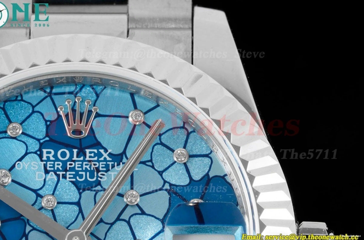 Pres 31mm Datejust ladies Blue SS Flt A2824 JDF SS 0322